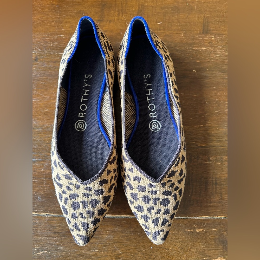 Rothy’s animal print 8W, excellent condition.